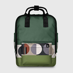 Рюкзак женский Луна Малевича сосновый зеленый, цвет: 3D-принт