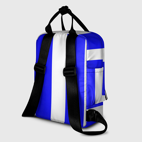 Женский рюкзак Color white blue line / 3D-принт – фото 2