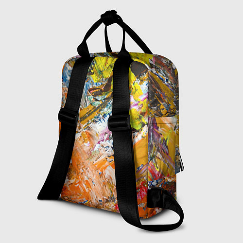 Женский рюкзак Живая Абстракция: Поток Цветов и Форм в Постоянном / 3D-принт – фото 2