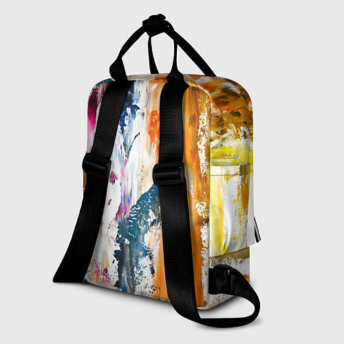 Женский рюкзак Разноцветные мазки кисти на палитре художника / 3D-принт – фото 2