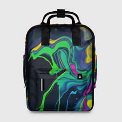 Рюкзак женский Разводы и переливы разноцветной краски, цвет: 3D-принт