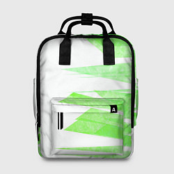 Рюкзак женский Color white light green stripes, цвет: 3D-принт