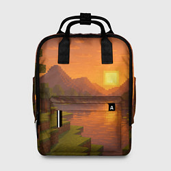 Женский рюкзак Закат - Minecraft