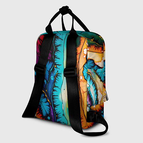 Женский рюкзак Разноцветный узор / 3D-принт – фото 2