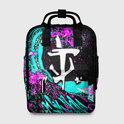 Женский рюкзак Doom самураи неоновая волна