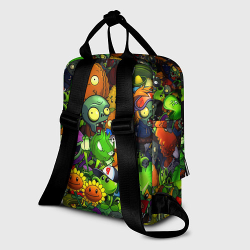 Женский рюкзак Растения против зомби x Дум лого / 3D-принт – фото 2