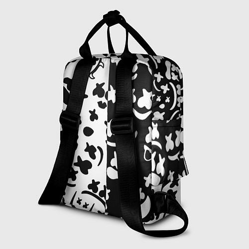 Женский рюкзак Doom x Marshmello pattern / 3D-принт – фото 2