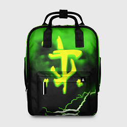 Рюкзак женский Doom шторм кислотное лого, цвет: 3D-принт