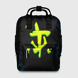 Женский рюкзак Doom соты кислотное лого