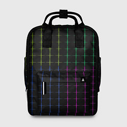 Рюкзак женский Color black multicolored stripes, цвет: 3D-принт