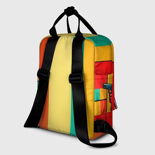 Женский рюкзак Мужчина с пистолетом поп-арт / 3D-принт – фото 2