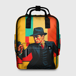 Рюкзак женский Мужчина с пистолетом поп-арт, цвет: 3D-принт