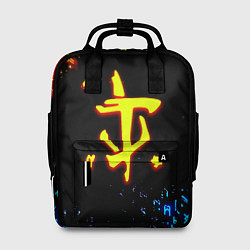 Рюкзак женский Doom огненные символы, цвет: 3D-принт