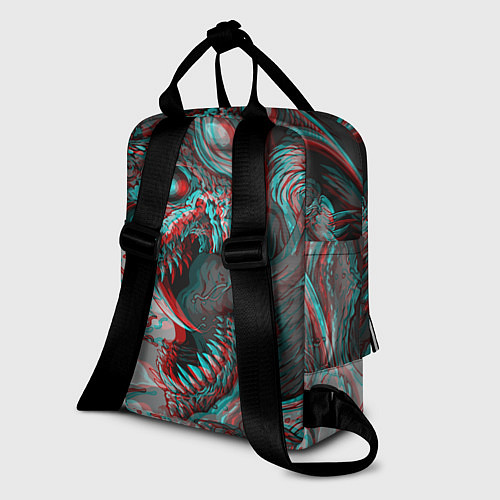 Женский рюкзак Monster energy glitch / 3D-принт – фото 2
