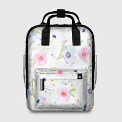 Рюкзак женский Нежные цветочки, цвет: 3D-принт
