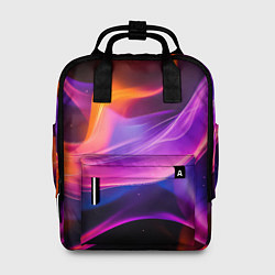 Рюкзак женский Разноцветный неоновый огонь, цвет: 3D-принт