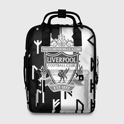Рюкзак женский Liverpool символы текстура, цвет: 3D-принт