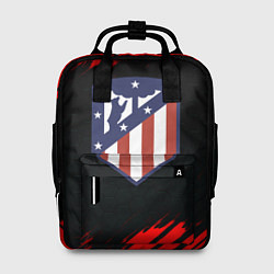 Рюкзак женский Атлетико Мадрид красные краски, цвет: 3D-принт