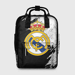Рюкзак женский Real Madrid текстура штрихи, цвет: 3D-принт