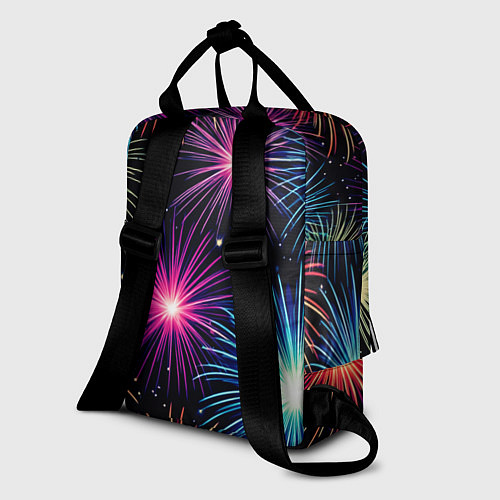 Женский рюкзак Стилизованный праздничный салют / 3D-принт – фото 2