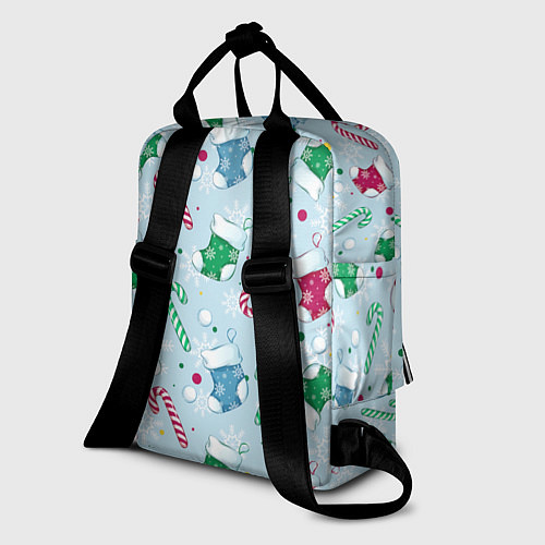 Женский рюкзак Новогодний паттерн / 3D-принт – фото 2