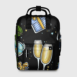 Рюкзак женский Новогодний вайб, цвет: 3D-принт