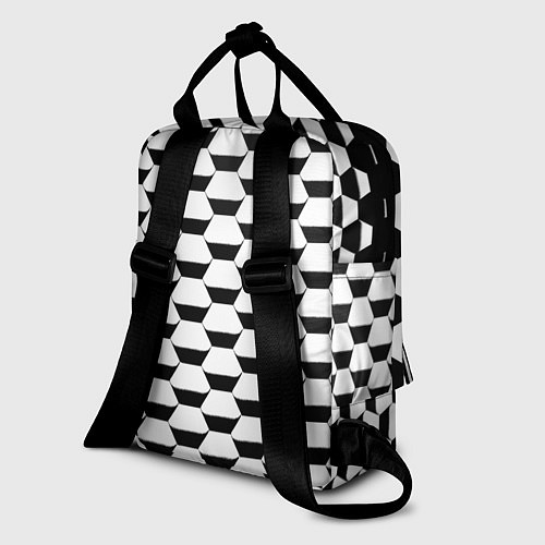 Женский рюкзак Juventus геометрия черно белая / 3D-принт – фото 2