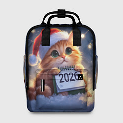 Женский рюкзак Кот который ждет новый год