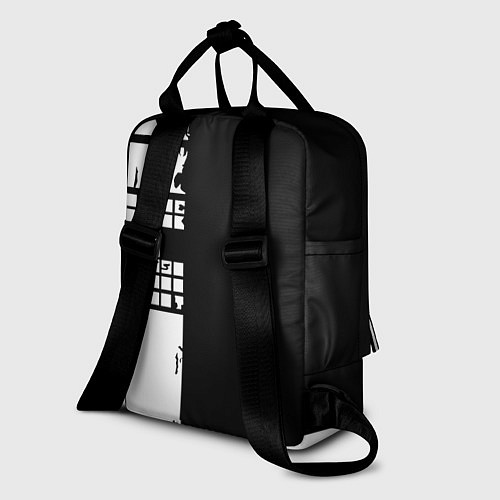 Женский рюкзак Ювентус геометрия белая / 3D-принт – фото 2