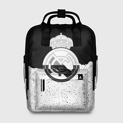Женский рюкзак Реал Мадрид лого ночь текстура