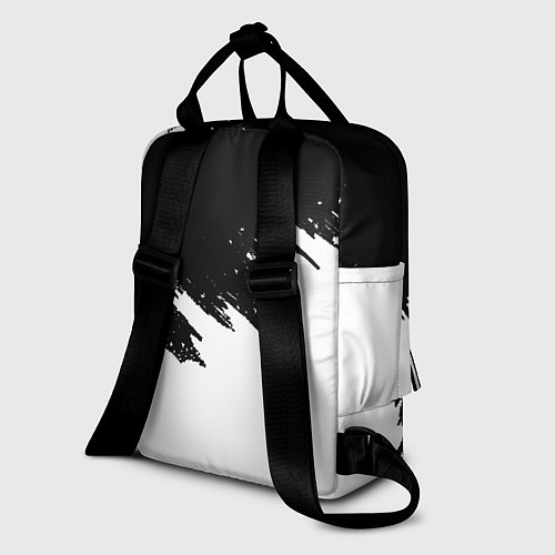 Женский рюкзак Реал Мадрид краски белые штрихи / 3D-принт – фото 2