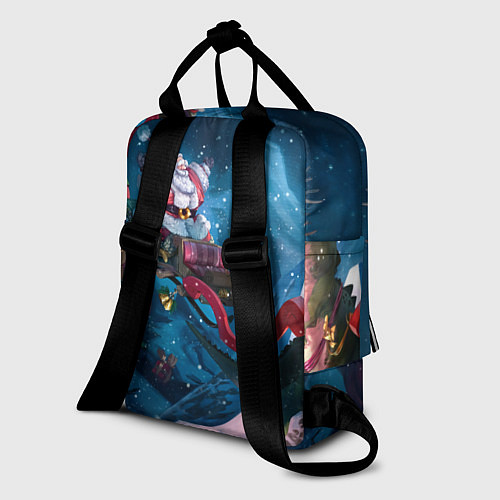 Женский рюкзак Санта с динозавром / 3D-принт – фото 2