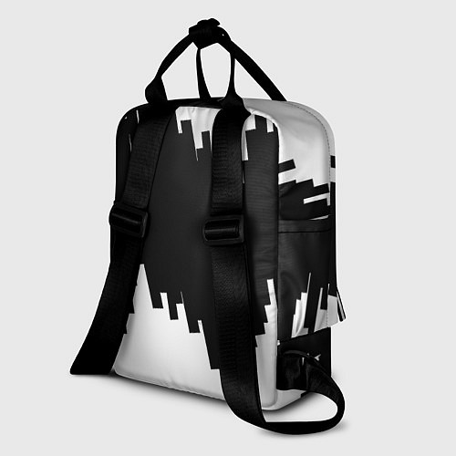 Женский рюкзак Реал Мадрид белая геометрия / 3D-принт – фото 2