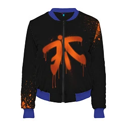 Бомбер женский Fnatic: Black collection, цвет: 3D-синий