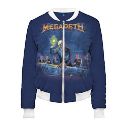 Бомбер женский Megadeth: Rust In Peace, цвет: 3D-белый