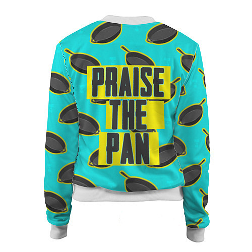Женский бомбер Praise The Pan: Pattern / 3D-Белый – фото 2