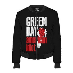 Бомбер женский Green Day: American Idiot, цвет: 3D-черный