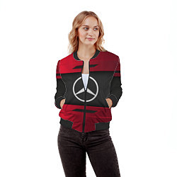 Бомбер женский Mercedes Benz Sport, цвет: 3D-черный — фото 2