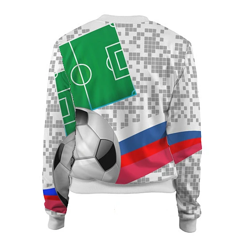 Женский бомбер Русский футбол / 3D-Белый – фото 2