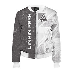 Бомбер женский Linkin Park: Grey Form, цвет: 3D-белый
