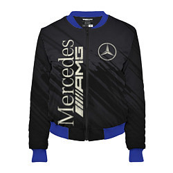 Бомбер женский Mercedes AMG: Black Edition, цвет: 3D-синий