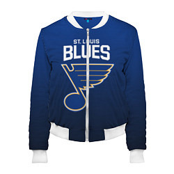 Бомбер женский St Louis Blues, цвет: 3D-белый