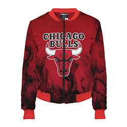 Бомбер женский CHICAGO BULLS, цвет: 3D-красный