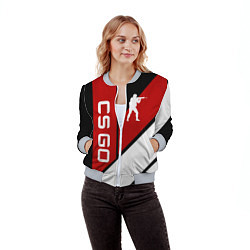 Бомбер женский CS GO, цвет: 3D-меланж — фото 2