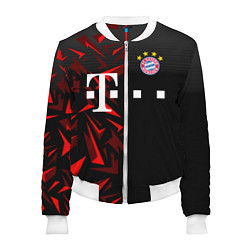 Бомбер женский FC Bayern Munchen Форма, цвет: 3D-белый