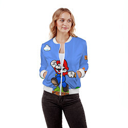Бомбер женский Mario, цвет: 3D-белый — фото 2
