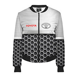 Бомбер женский Toyota Стальная решетка, цвет: 3D-черный