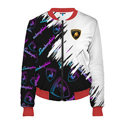 Бомбер женский Lamborghini pattern gradient, цвет: 3D-красный