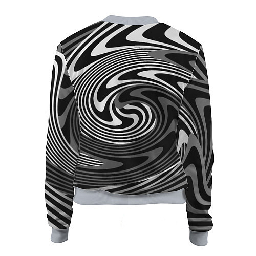 Женский бомбер Black and white abstract pattern / 3D-Меланж – фото 2