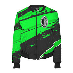 Бомбер женский AC Milan sport green, цвет: 3D-черный